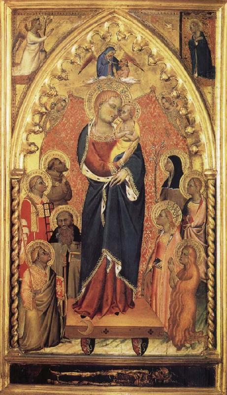 Giovanni del Biondo Her Virgin of the Apocalipsis with Holy and angelical china oil painting image